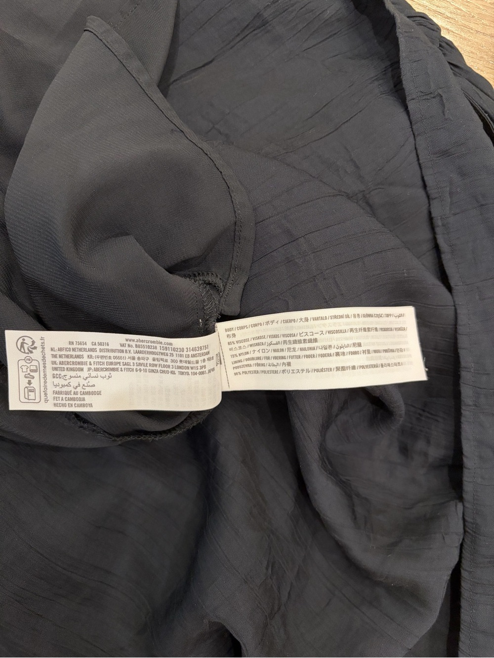 Abercrombie & Fitch Black V-Neck Maxi Dress size L - Picture 7 of 8